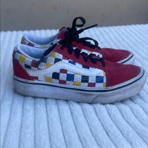 Vans Kids Multicolor Checkered Sneakers